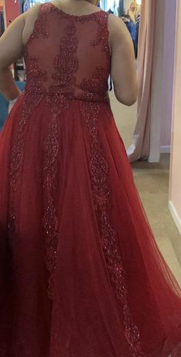 Red Size 24 Ball gown on Queenly