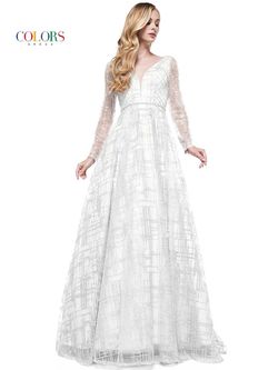 Style G902 Colors White Size 4 Long Sleeve Cotillion Sequin Ball gown on Queenly