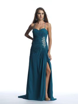 Style 10315 Dave & Johnny Blue Size 18 Tall Height Dave And Johnny Side slit Dress on Queenly