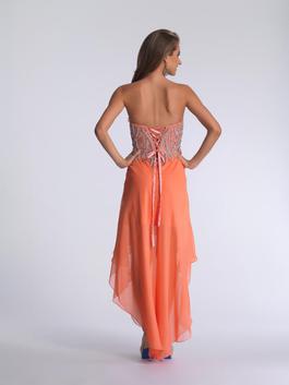 Style 1188 Dave & Johnny Orange Size 0 Tall Height Dave And Johnny Cocktail Dress on Queenly