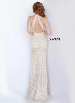 Style 2482 Jovani Silver Size 2 Tall Height Side slit Dress on Queenly