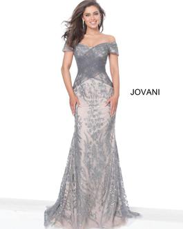 Style 02083 Jovani Silver Size 18 Plus Size Tall Height A-line Dress on Queenly