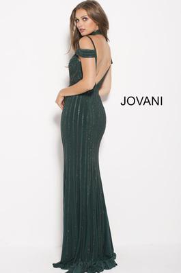 Style 56004 Jovani Green Size 4 Tall Height Mermaid Dress on Queenly