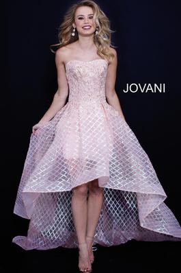 Style 55733 Jovani Pink Size 2 Strapless Tall Height Mermaid Dress on Queenly