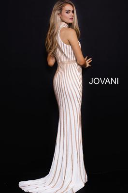 Style 56001 Jovani Gold Size 8 Fitted Tall Height Mermaid Dress on Queenly