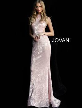 Style 63552 Jovani Gold Size 6 Tall Height Sequin Mermaid Dress on Queenly