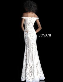 Style 64277 Jovani White Size 14 Plus Size Tall Height Mermaid Dress on Queenly