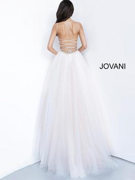 Style 00580 Jovani Light Pink Size 2 Tall Height Spaghetti Strap Ball gown on Queenly
