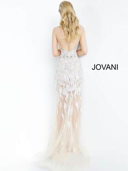 Style 67786 Jovani Silver Size 4 Tall Height Mermaid Dress on Queenly