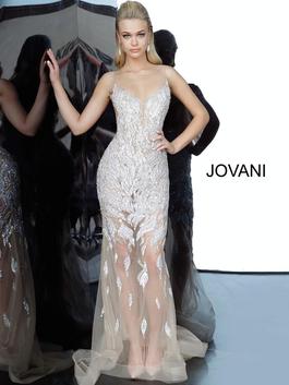 Style 67786 Jovani Silver Size 4 Tall Height Mermaid Dress on Queenly