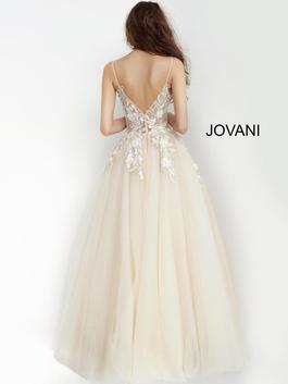 Style 02758 Jovani Nude Size 8 Tall Height Ball gown on Queenly