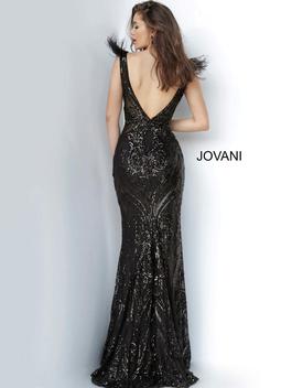 Style 3180 Jovani Black Size 8 Sequin Jewelled Mermaid Dress on Queenly