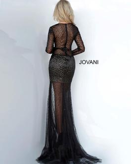 Style 00536 Jovani Black Size 0 Tall Height Long Sleeve Side slit Dress on Queenly