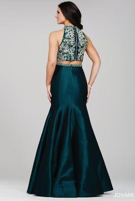 Style 32562 Jovani Green Size 0 Two Piece Tall Height Mermaid Dress on Queenly