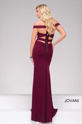 Style 49369 Jovani Red Size 2 Fitted Tall Height Side slit Dress on Queenly