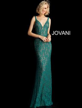 Style 48994 Jovani Green Size 4 Emerald Fitted Tall Height Mermaid Dress on Queenly