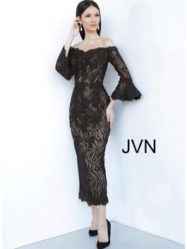 Style JVN2241 Jovani Black Size 8 Tall Height Cocktail Dress on Queenly