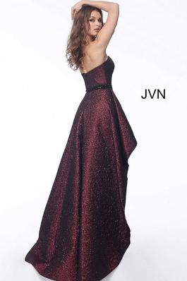 Style JVN62589 Jovani Purple Size 14 Plus Size Strapless Cocktail Dress on Queenly