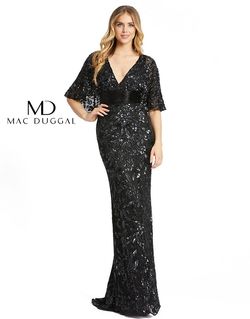 Style 4574D Mac Duggal Black Size 14 Tall Height Sequin Straight Dress on Queenly