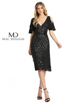 Style 4988D Mac Duggal Black Size 8 Wedding Guest Interview Cocktail Dress on Queenly