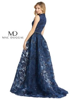 Style 20098D Mac Duggal Blue Size 14 Plus Size Tall Height A-line Dress on Queenly