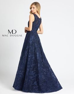 Style 20105D Mac Duggal Blue Size 16 Pageant Black Tie A-line Dress on Queenly