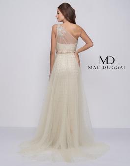 Style 50550D Mac Duggal Gold Size 8 Embroidery Holiday Side slit Dress on Queenly