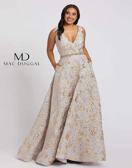 Style 77741F Mac Duggal Gold Size 20 Sequin Light Blue Pockets A-line Dress on Queenly