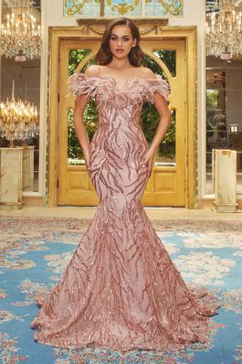 Style PS22227 Portia and Scarlett Rose Gold Size 12 Tall Height Mermaid Dress on Queenly