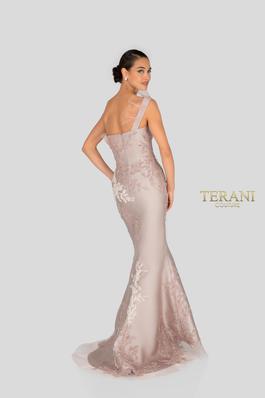 Style 1911E9095 Terani Couture Gold Size 14 Light Pink Mermaid Dress on Queenly