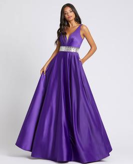 Style 48879 Mac Duggal  Purple Size 2 Tall Height Backless Ball gown on Queenly
