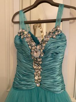 Sherri Hill Blue Size 4 Pageant Prom Ball gown on Queenly
