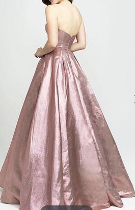 Madison James Pink Size 16 Plus Size Strapless Ball gown on Queenly