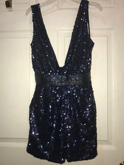 Blue Size 2 Romper Dress on Queenly