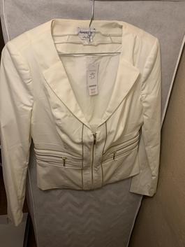 Bebe White Size 6 Gold Jumpsuit Dress on Queenly