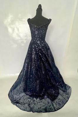 Mac Duggal Blue Size 6 Tall Height A-line Dress on Queenly