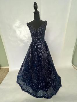 Mac Duggal Blue Size 6 Tall Height A-line Dress on Queenly
