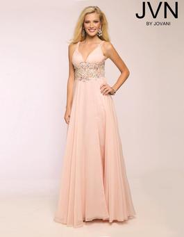 Style 21745A Jovani Green Size 2 Side Slit A-line Dress on Queenly
