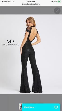 Mac Duggal Black Size 2 Flare Backless Halter Jumpsuit Dress on Queenly