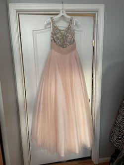 Studio 17 Pink Size 4 Prom Boat Neck Ball gown on Queenly