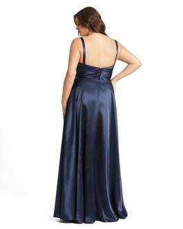Style 49044 Mac Duggal Blue Size 16 Side Slit Tall Height A-line Dress on Queenly