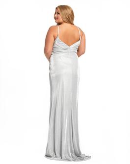Style 49049 Mac Duggal  Silver Size 14 Tall Height Side slit Dress on Queenly