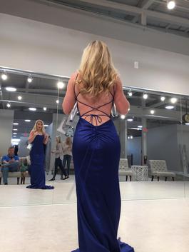 Sherri Hill Navy Blue Size 2 Sorority Formal Straight Dress on Queenly