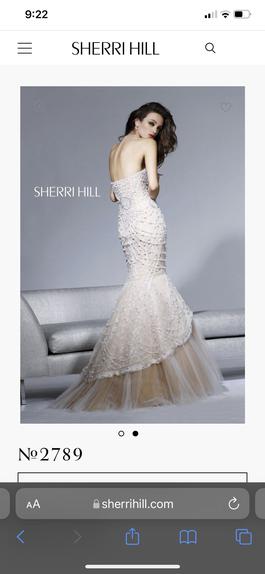 Sherri Hill Nude Size 2 Strapless Prom Short Height Mermaid Dress on Queenly