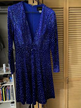 Johnathan Kayne Blue Size 14 Midi Cocktail Dress on Queenly