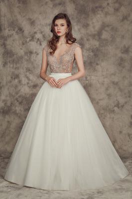 Style 16242 Calla Blanche White Size 10 Tall Height Ball gown on Queenly