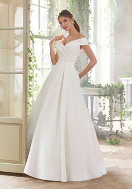 Style 5712 Mori Lee White Size 6 Tall Height A-line Pockets Ball gown on Queenly