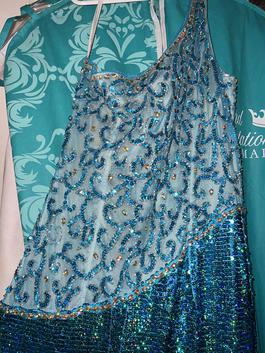 Panoply Blue Size 6 Pageant One Shoulder Mermaid Dress on Queenly