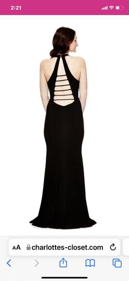 Style A17349 Betsy and Adam Black  Size 2 Tall Height 50 Off Side slit Dress on Queenly