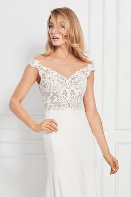 Style 12201 Watters White Size 14 Plus Size Ivory A-line Dress on Queenly